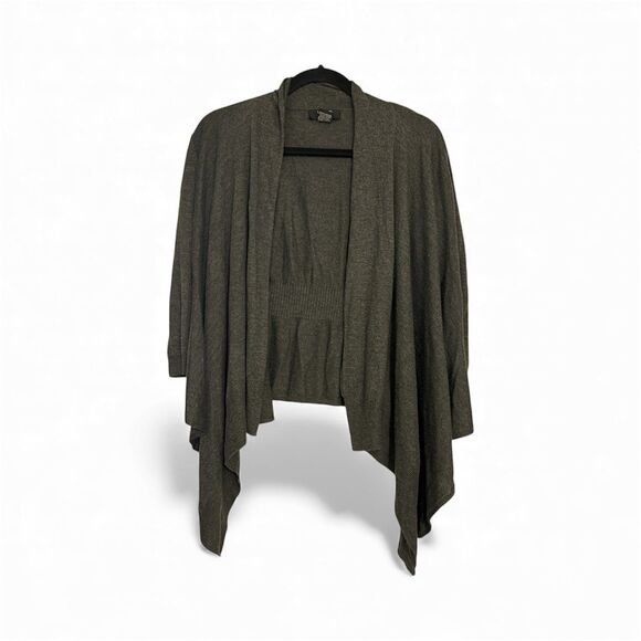 Verve Ami Open Front Waterfall Cardigan Long Sleeves Gray Women's Size Small - Picture 1 of 5